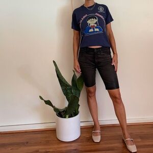 Hudson Jeans Leather Biker Shorts